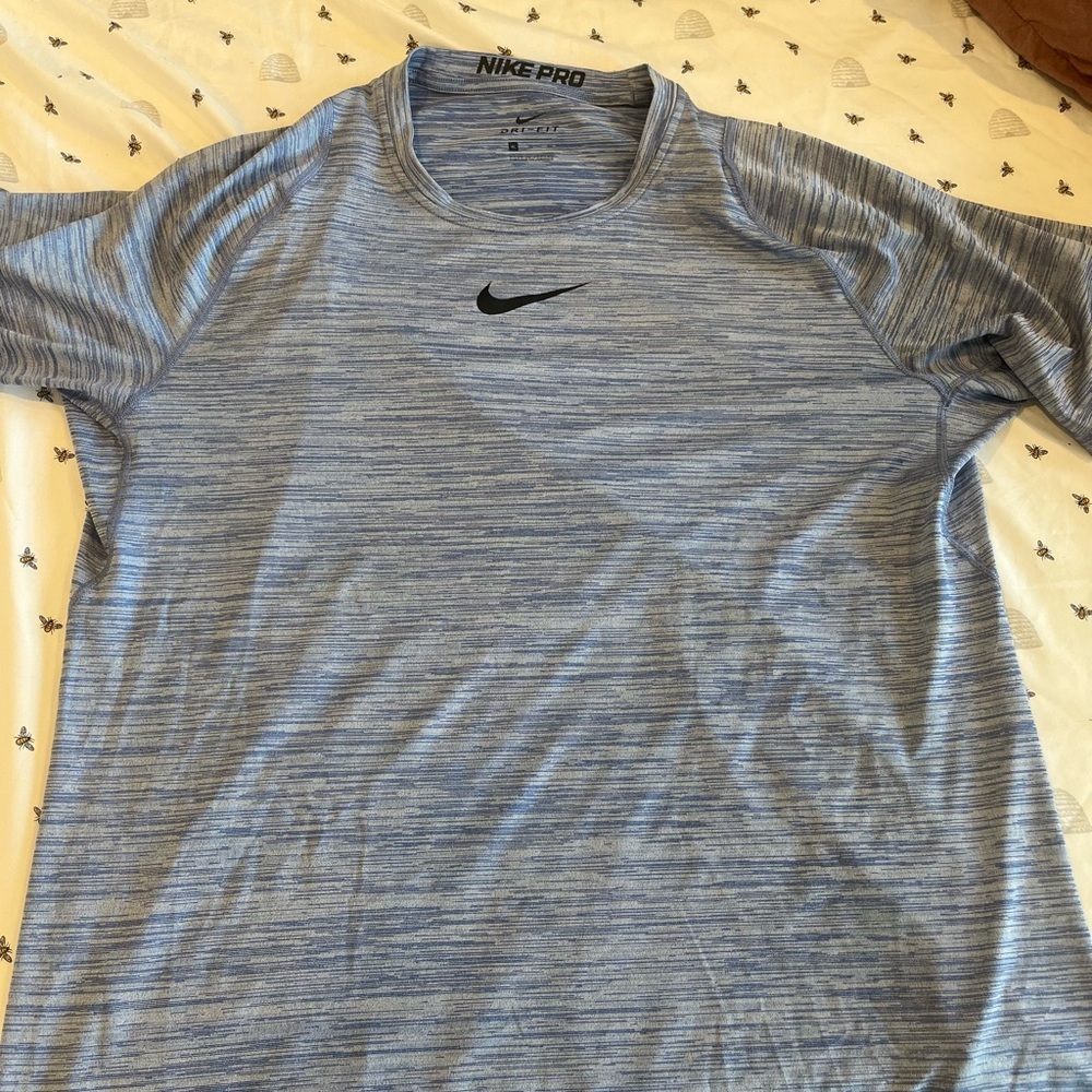 Men’s Nike Pro Dri Fit Short Sleeve Shirt XL Blue